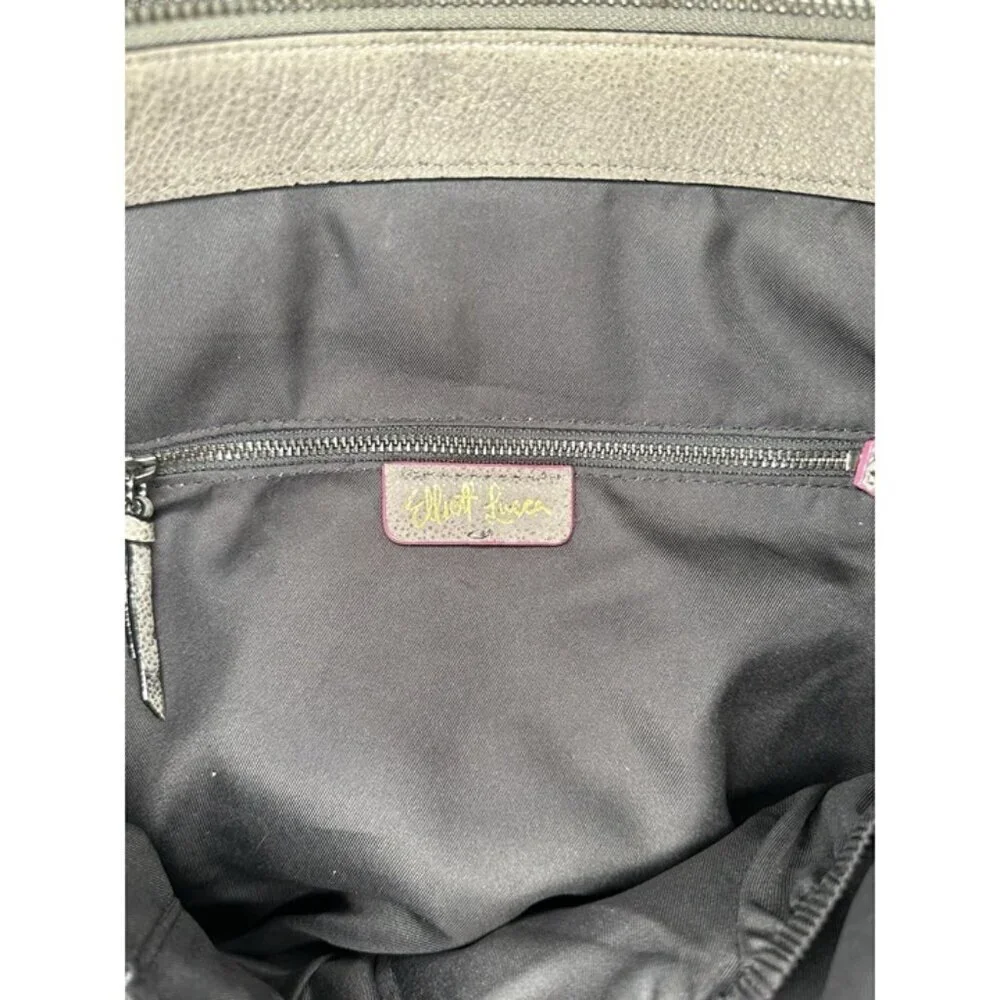 Elliott Lucca Gray Leather Handbag (missing Crossbody Strap)
